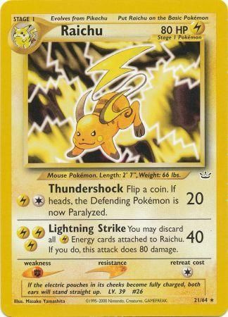 Raichu (21/64) [Neo Revelation Unlimited] - The Mythic Store | 24h Order Processing