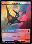 Human (0037) // Dinosaur Double-Sided Token (Surge Foil) [Doctor Who Tokens] - The Mythic Store | 24h Order Processing