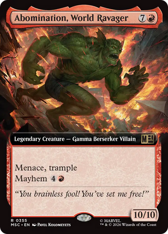 Abomination, World Ravager (Extended Art) [Marvel Super Heroes Commander] - The Mythic Store | 24h Order Processing