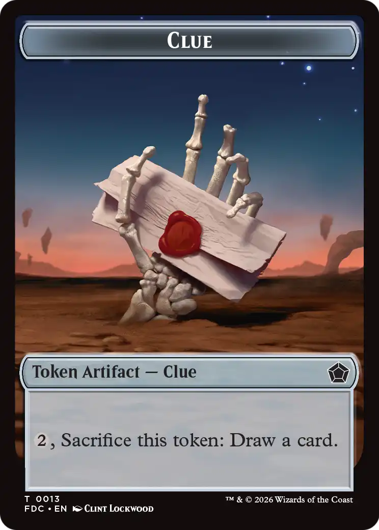 Angel (0002) // Clue Double-Sided Token [Foundations Commander Tokens] - The Mythic Store | 24h Order Processing