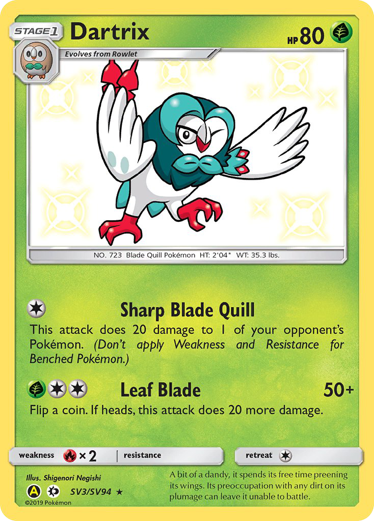 Dartrix (SV3/SV94) [Sun & Moon: Hidden Fates - Shiny Vault] - The Mythic Store | 24h Order Processing