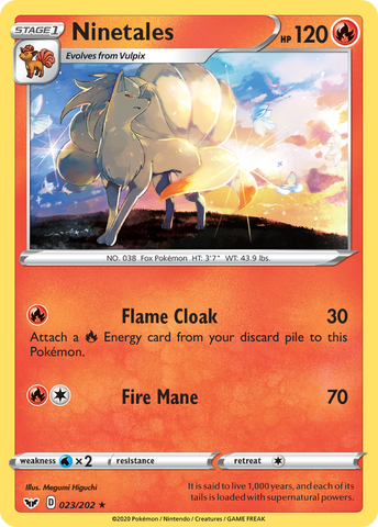 Ninetales (023/202) [Sword & Shield: Base Set] - The Mythic Store | 24h Order Processing