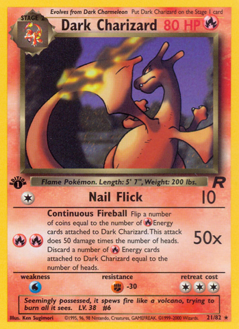 Dark Charizard (21/82) [Team Rocket 1st Edition] - The Mythic Store | 24h Order Processing