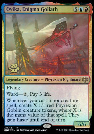 Ovika, Enigma Goliath [Phyrexia: All Will Be One Prerelease Promos] - The Mythic Store | 24h Order Processing