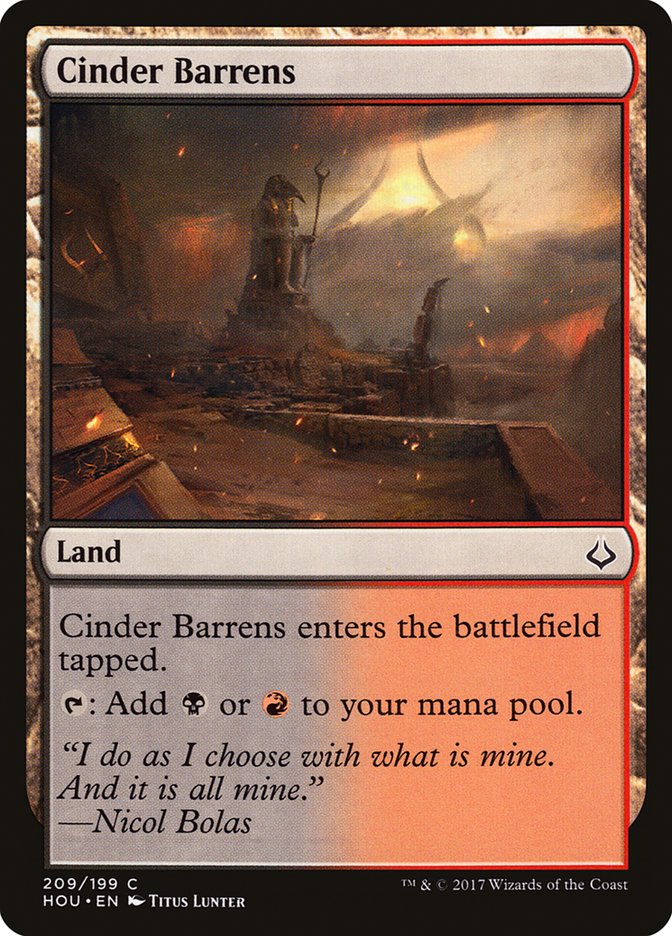 Cinder Barrens [Hour of Devastation] - The Mythic Store | 24h Order Processing