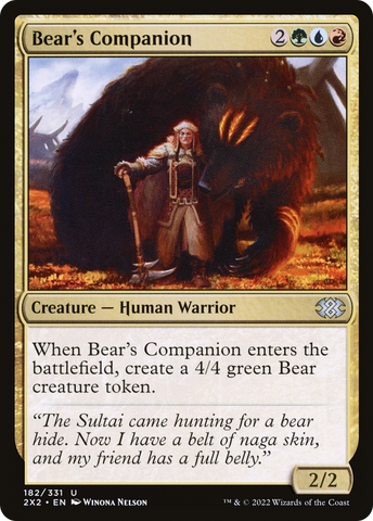 Bear's Companion [Double Masters 2022] - The Mythic Store | 24h Order Processing