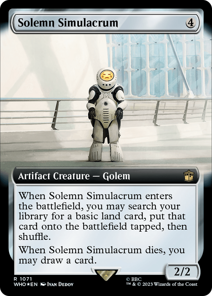 Solemn Simulacrum (Extended Art) (Surge Foil) [Doctor Who] - The Mythic Store | 24h Order Processing