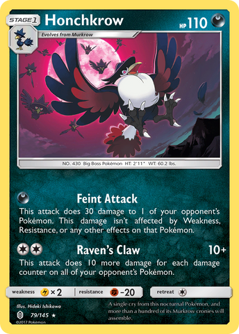 Honchkrow (79/145) [Sun & Moon: Guardians Rising] - The Mythic Store | 24h Order Processing