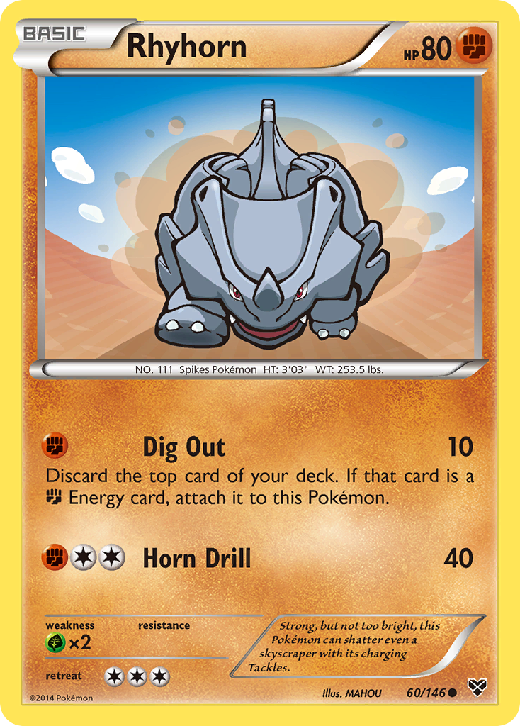 Rhyhorn (60/146) [XY: Base Set] - The Mythic Store | 24h Order Processing