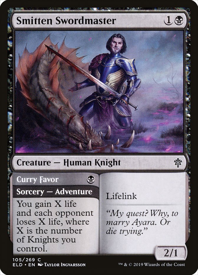 Smitten Swordmaster // Curry Favor [Throne of Eldraine] - The Mythic Store | 24h Order Processing