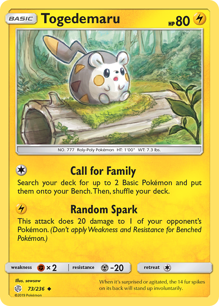Togedemaru (73/236) [Sun & Moon: Cosmic Eclipse] - The Mythic Store | 24h Order Processing