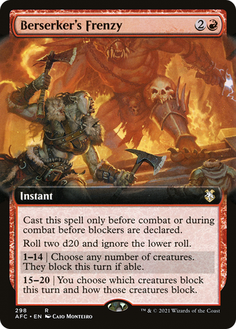 Berserker's Frenzy (Extended Art) [Dungeons & Dragons: Adventures in the Forgotten Realms Commander] - The Mythic Store | 24h Order Processing