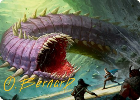 Purple Worm Art Card (Gold-Stamped Signature) [Dungeons & Dragons: Adventures in the Forgotten Realms Art Series] - The Mythic Store | 24h Order Processing