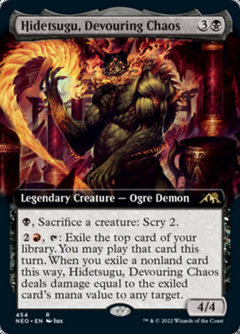 Hidetsugu, Devouring Chaos (Extended Art) [Kamigawa: Neon Dynasty] - The Mythic Store | 24h Order Processing