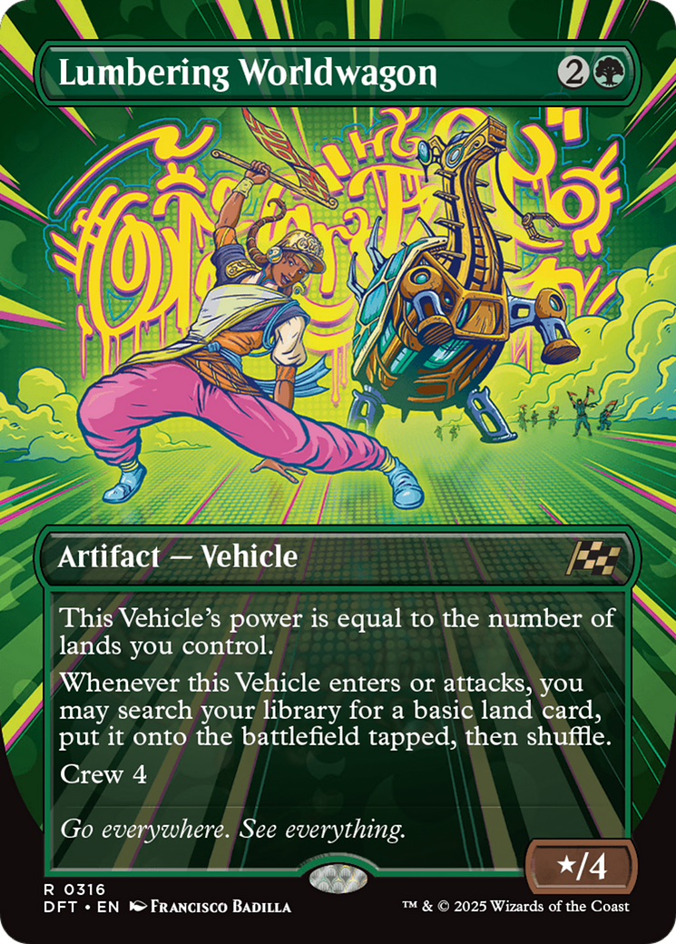 Lumbering Worldwagon (Borderless) [Aetherdrift] - The Mythic Store | 24h Order Processing