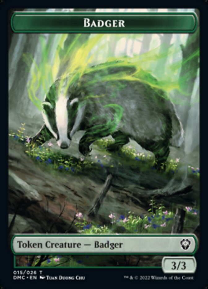 Saproling // Badger Double-Sided Token [Dominaria United Tokens] - The Mythic Store | 24h Order Processing