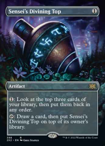 Sensei's Divining Top (Borderless Alternate Art) [Double Masters 2022] - The Mythic Store | 24h Order Processing