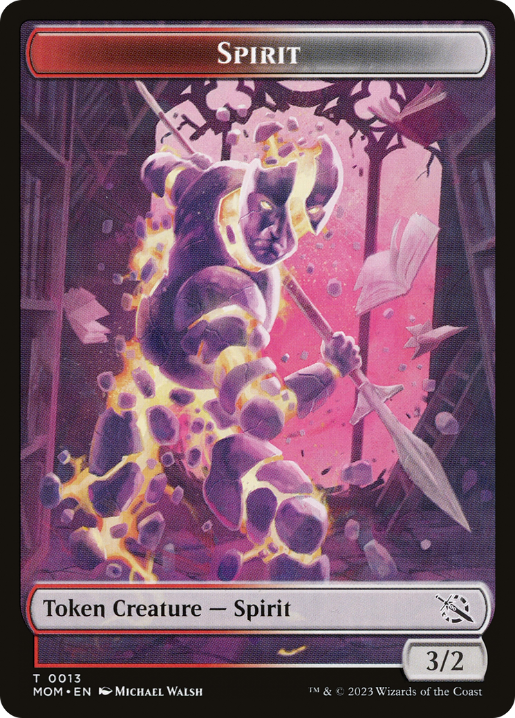 Treasure (21) // Spirit (13) Double-Sided Token [March of the Machine Tokens] - The Mythic Store | 24h Order Processing