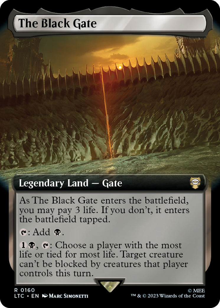 The Black Gate (Extended Art) [The Lord of the Rings: Tales of Middle-Earth Commander] - The Mythic Store | 24h Order Processing