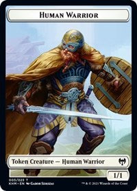 Human Warrior // Dragon Double-Sided Token [Kaldheim Tokens] - The Mythic Store | 24h Order Processing