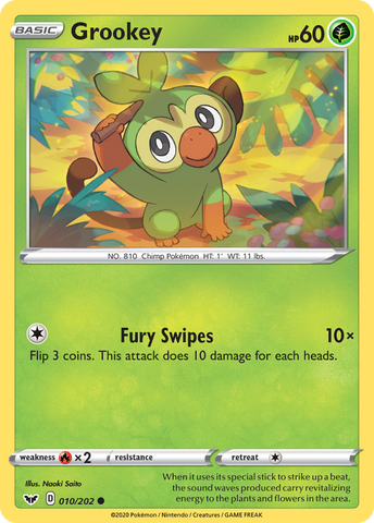 Grookey (010/202) [Sword & Shield: Base Set] - The Mythic Store | 24h Order Processing