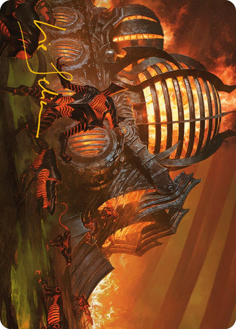 Urabrask's Forge Art Card (Gold-Stamped Signature) [Phyrexia: All Will Be One Art Series] - The Mythic Store | 24h Order Processing