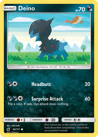 Deino (60/111) [Sun & Moon: Crimson Invasion] - The Mythic Store | 24h Order Processing