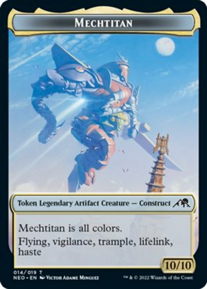 Spirit (002) // Mechtitan Double-Sided Token [Kamigawa: Neon Dynasty Tokens] - The Mythic Store | 24h Order Processing