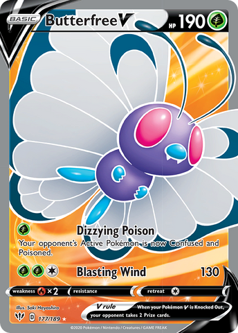 Butterfree V (177/189) [Sword & Shield: Darkness Ablaze] - The Mythic Store | 24h Order Processing