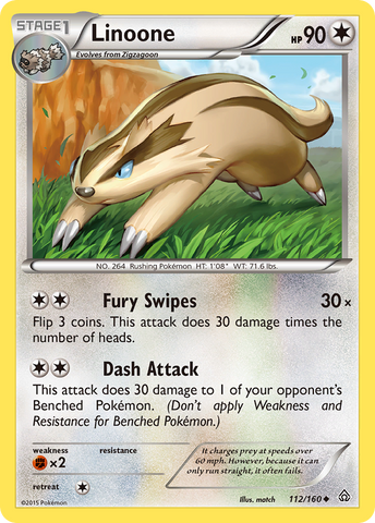 Linoone (112/160) [XY: Primal Clash] - The Mythic Store | 24h Order Processing