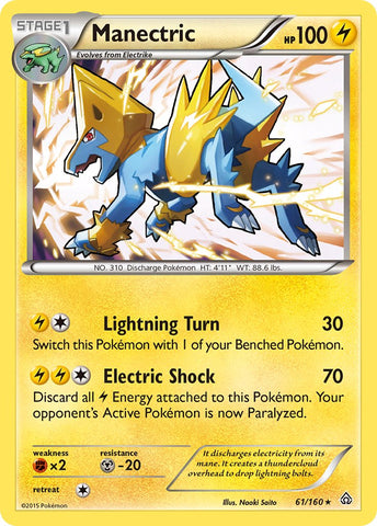 Manectric (61/160) (Theme Deck Exclusive) [XY: Primal Clash] - The Mythic Store | 24h Order Processing