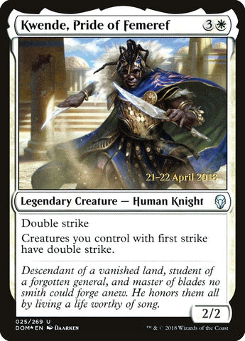 Kwende, Pride of Femeref [Dominaria Prerelease Promos] - The Mythic Store | 24h Order Processing