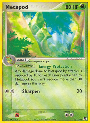 Metapod (39/112) [EX: FireRed & LeafGreen] - The Mythic Store | 24h Order Processing