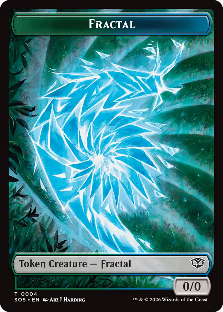 Fractal (0004) // Elemental (0002) Double-Sided Token [Secrets of Strixhaven Tokens] - The Mythic Store | 24h Order Processing