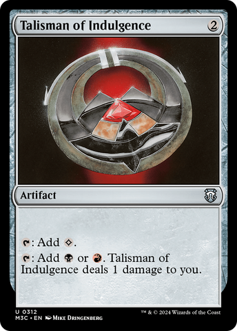Talisman of Indulgence (Ripple Foil) [Modern Horizons 3 Commander] - The Mythic Store | 24h Order Processing