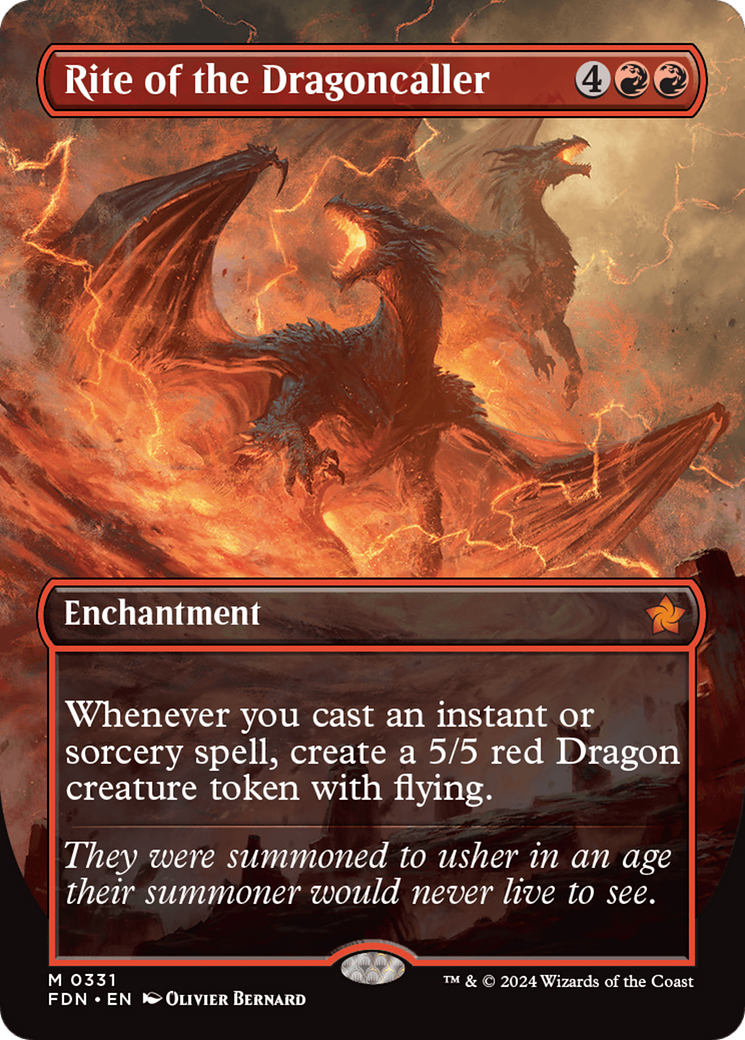 Rite of the Dragoncaller (Borderless) [Foundations] - The Mythic Store | 24h Order Processing