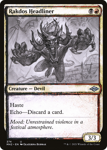 Rakdos Headliner (Sketch) [Modern Horizons 2] - The Mythic Store | 24h Order Processing