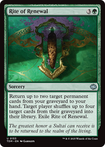 Rite of Renewal [Tarkir: Dragonstorm] - The Mythic Store | 24h Order Processing