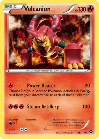 Volcanion (25/114) [XY: Steam Siege] - The Mythic Store | 24h Order Processing