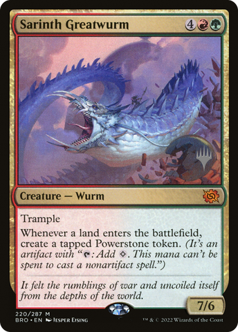 Sarinth Greatwurm (Promo Pack) [The Brothers' War Promos] - The Mythic Store | 24h Order Processing