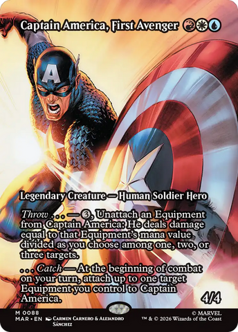 Captain America, First Avenger (Borderless) [Marvel Universe: Eternal-Legal] - The Mythic Store | 24h Order Processing