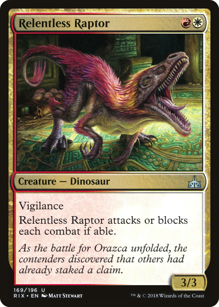 Relentless Raptor [Rivals of Ixalan] - The Mythic Store | 24h Order Processing