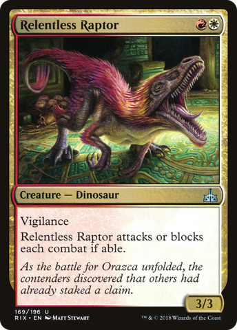 Relentless Raptor [Rivals of Ixalan] - The Mythic Store | 24h Order Processing