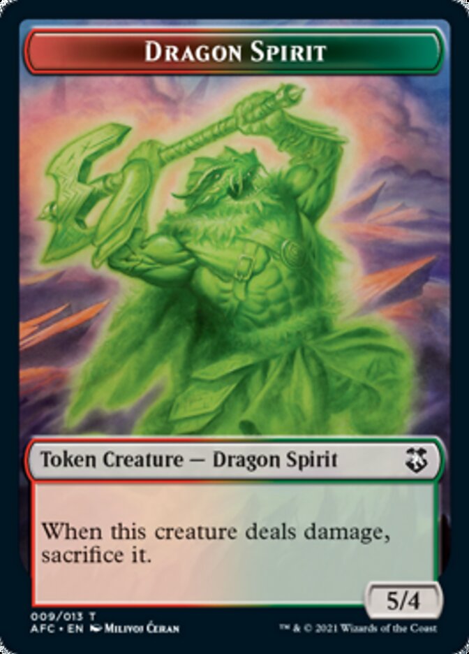 Dragon // Dragon Spirit Double-Sided Token [Dungeons & Dragons: Adventures in the Forgotten Realms Commander Tokens] - The Mythic Store | 24h Order Processing