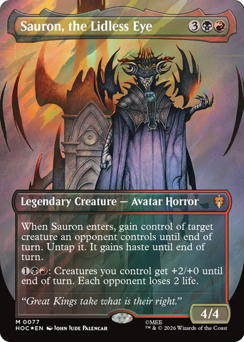 Sauron, the Lidless Eye (Borderless) (Surge Foil) [The Hobbit: Eternal-Legal] - The Mythic Store | 24h Order Processing