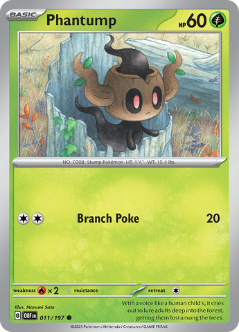 Phantump (011/197) [Scarlet & Violet: Obsidian Flames] - The Mythic Store | 24h Order Processing