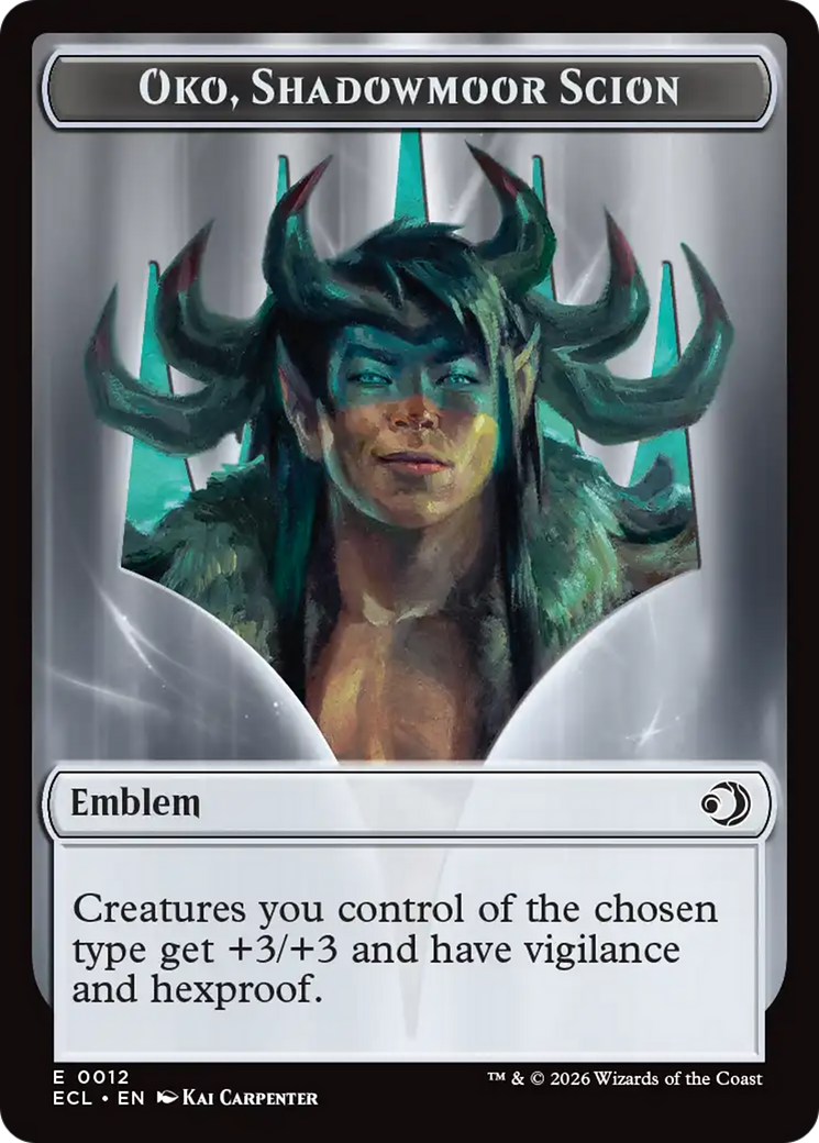 Elk // Emblem - Oko, Shadowmoor Scion Double-Sided Token [Lorwyn Eclipsed Tokens] - The Mythic Store | 24h Order Processing