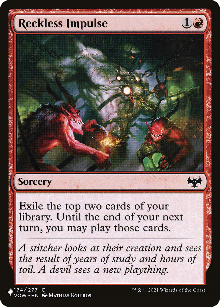 Reckless Impulse [The List] - The Mythic Store | 24h Order Processing