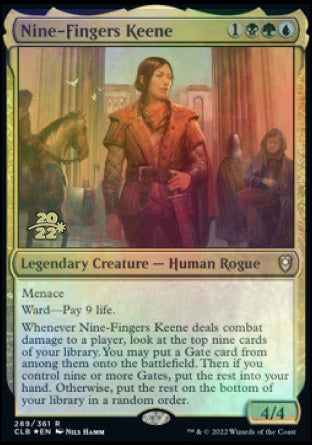 Nine-Fingers Keene [Commander Legends: Battle for Baldur's Gate Prerelease Promos] - The Mythic Store | 24h Order Processing