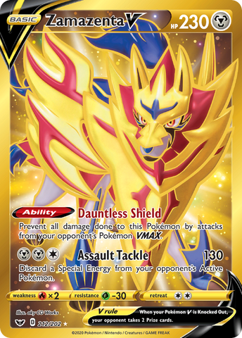 Zamazenta V (212/202) [Sword & Shield: Base Set] - The Mythic Store | 24h Order Processing